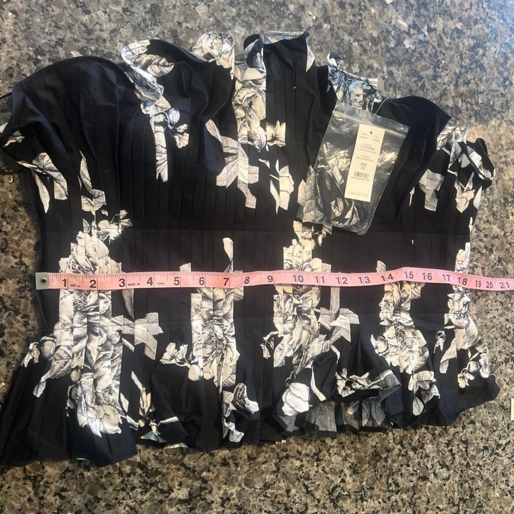 White house black market  brand new Ruffle bustier . No stretch.